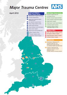 Major Trauma Centres Map